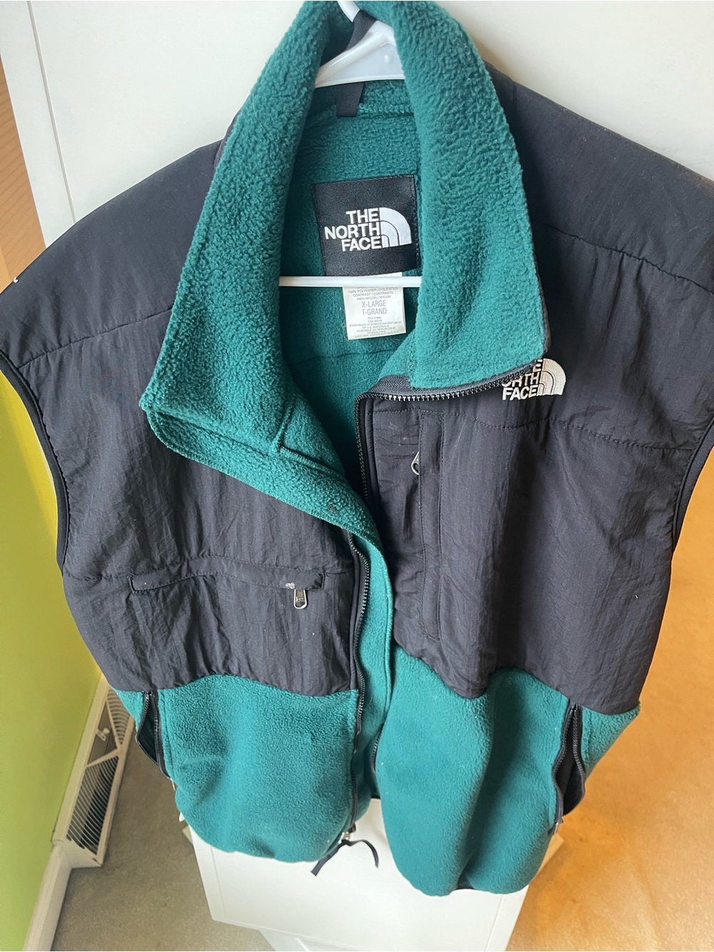 The North Face Black & Teal Fleece Vest - Men's